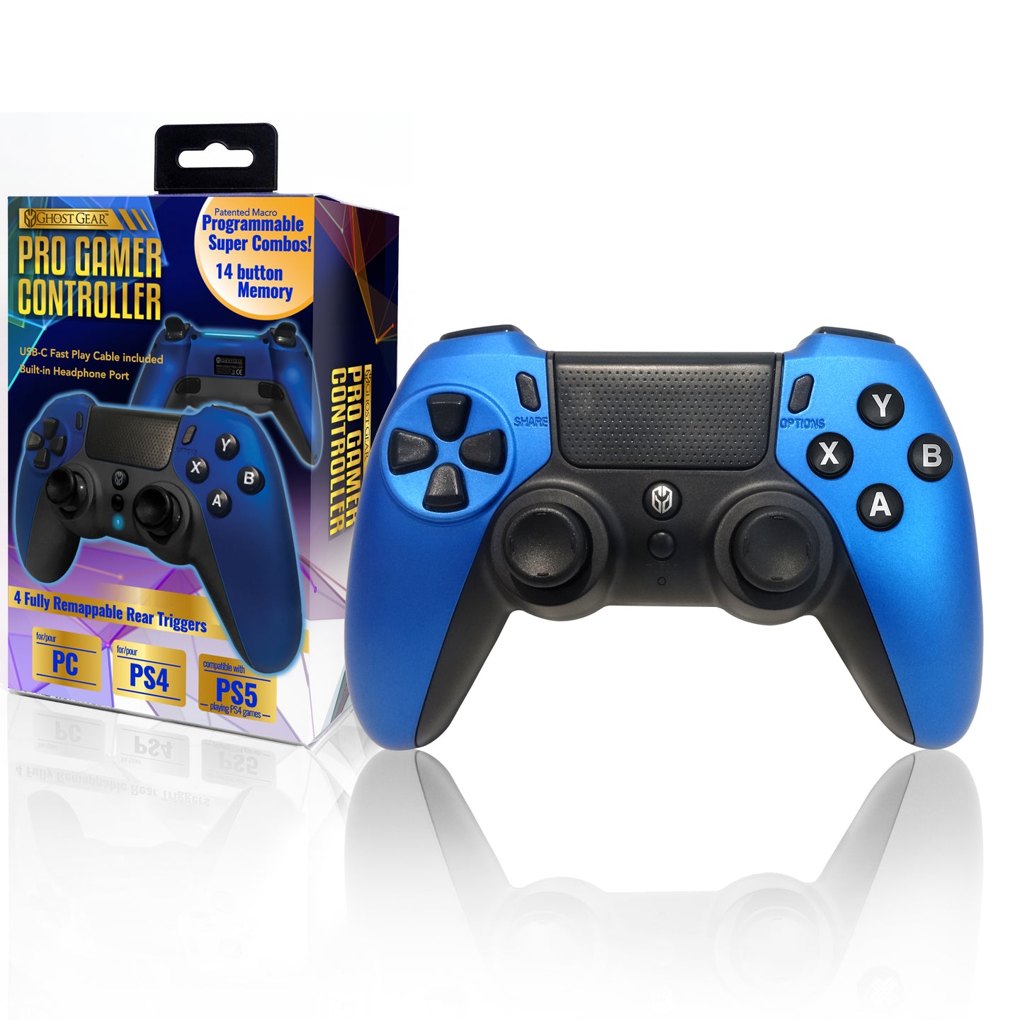 GHOST GEAR™ Pro Gamer Controller - Metallic Blue