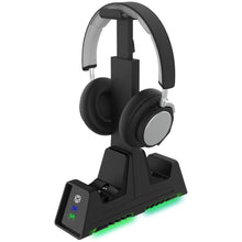 Load image into Gallery viewer, GHOST GEAR™ Xbox Series X Dual Charger and Headphone Stand with Magnetic Induction Technology and Green Gamer Glow LED
